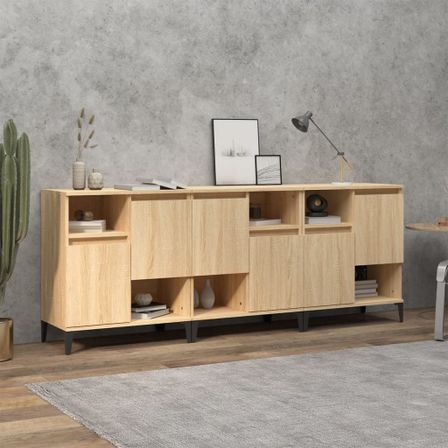 Buffets 3 pcs chêne sonoma 60x35x70 cm bois d'ingénierie