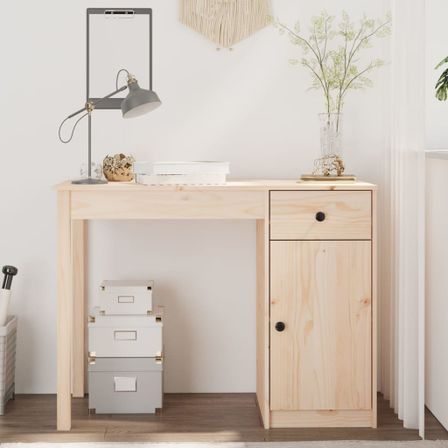 Bureau 100x50x75 cm Bois massif de pin