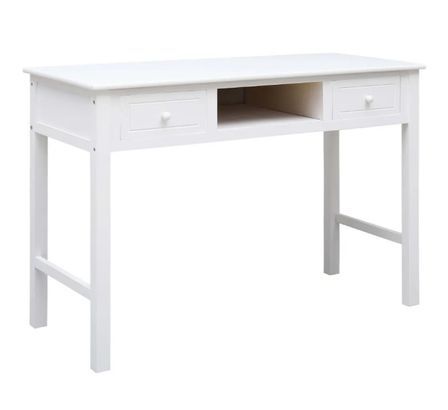 Bureau 2 tiroirs paulownia et peuplier blanc Maho