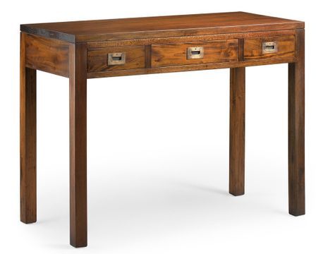 Bureau 3 tiroirs en bois d'acajou massif FALKANE