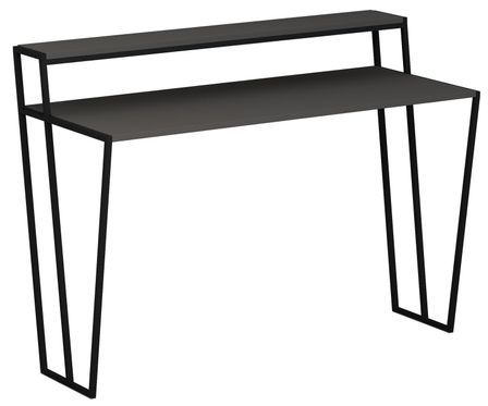 Bureau anthracite et métal noir Kasper 123 cm