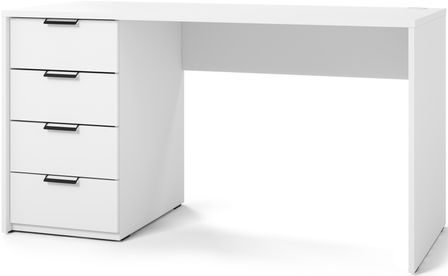 Bureau AROLD – 120 ou 140 cm – Blanc mat ou bois Naturel