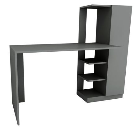 Bureau avec armoire et étagères anthracite Klasiko 120