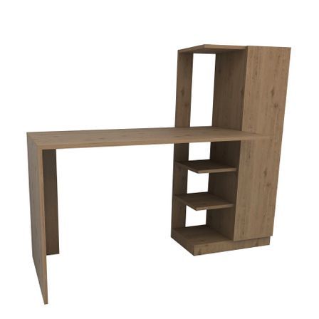 Bureau avec armoire et étagères bois clair Klasiko 120