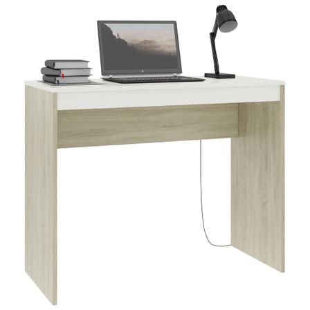 Bureau Blanc et chêne Sonoma 90 x 40 x 72 cm