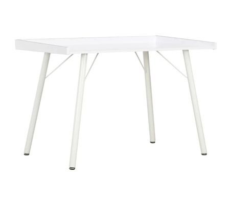 Bureau bois et pieds métal blanc Coolair