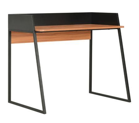 Bureau bois marron et métal noir Papyrus