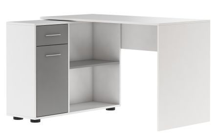 Bureau d’angle modulable PAULO 120 cm – Compact, moderne et ultra fonctionnel