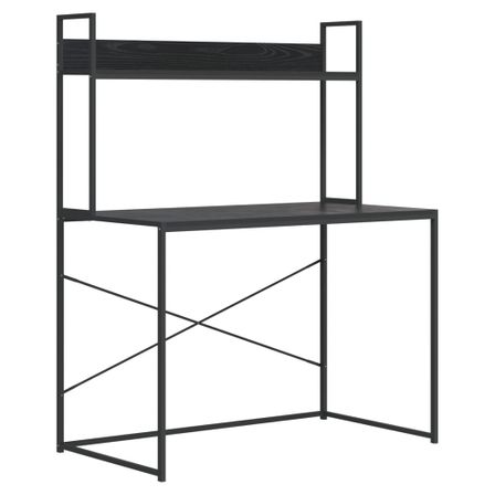 Bureau d'ordinateur Noir 110x60x138 cm