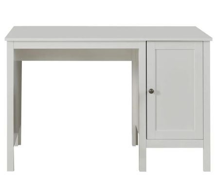 Bureau enfant 1 porte mélaminé blanc Leone