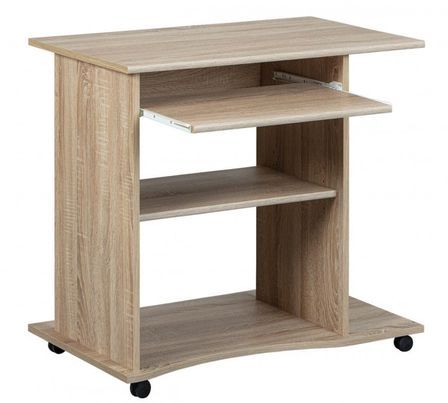 Bureau informatique mélaminé chêne clair Rona