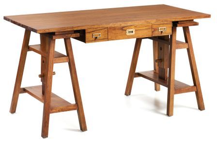 Bureau tréteaux réglable en bois massif ORKA