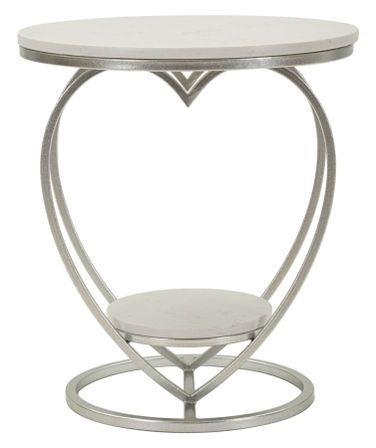 Cœur de table argenté cm ø 40x45,5