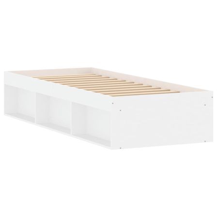 Cadre de lit blanc 75x190 cm petit simple