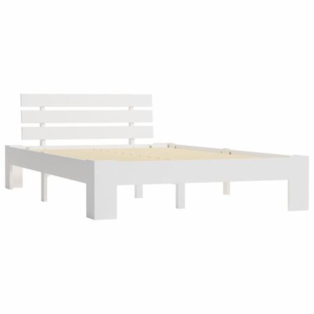 Lit Blanc Bois de pin massif 120 x 200 cm 3