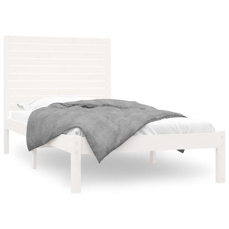 Lit Blanc Bois massif 90x200 cm 3