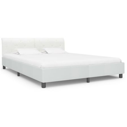 Lit Blanc Similicuir 180 x 200 cm