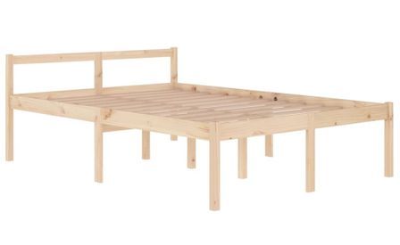 Lit Bois de pin massif 140x200 cm 2