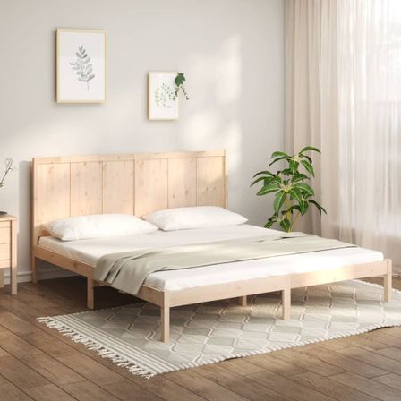 Lit Bois de pin massif 200x200 cm
