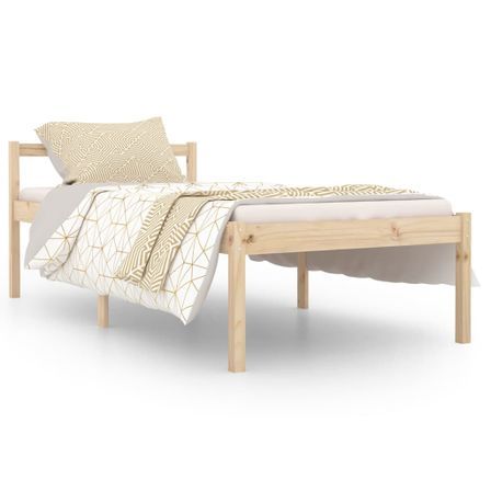 Lit Bois de pin massif 90x190 cm Simple 4