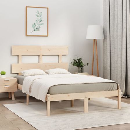 Cadre de lit bois massif 120x190 cm petit double