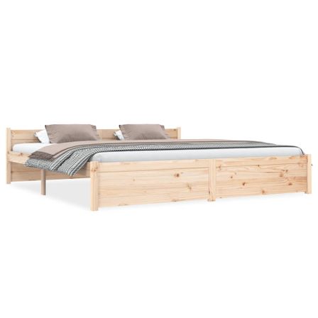 Cadre de lit bois massif 180x200 cm super king