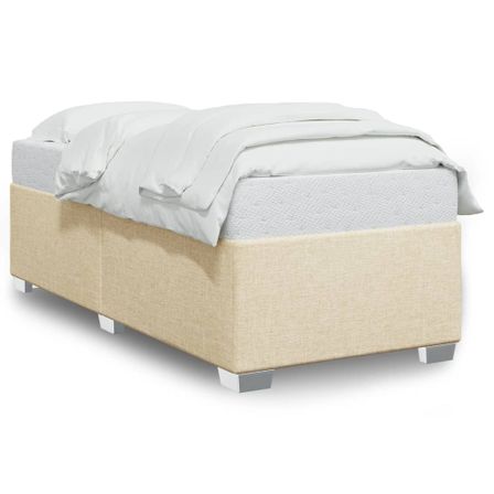 Cadre de lit Crème 100 x 200 cm Tissu