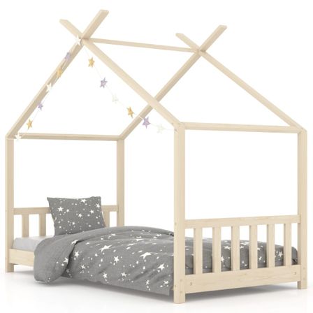 Cadre de lit d'enfant Bois de pin massif 80x160 cm