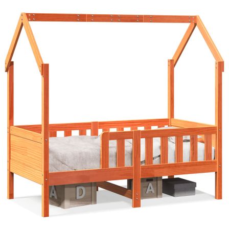 Cadre de lit d'enfants forme de maison 80x160cm bois pin massif