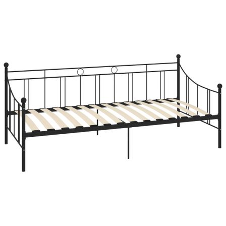 Lit de repos Noir Métal 90 x 200 cm