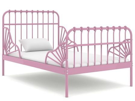 Cadre de lit extensible Rose Métal 80x130/200 cm