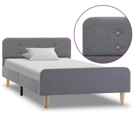 Lit Gris clair Tissu 100 x 200 cm 2