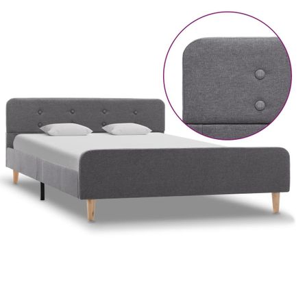 Lit Gris clair Tissu 120 x 200 cm 7