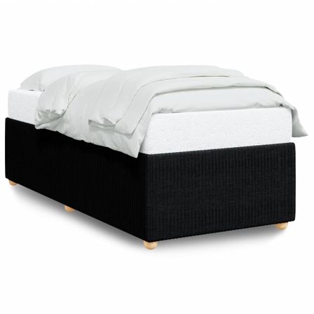 Cadre de lit Noir 90x190 cm Tissu