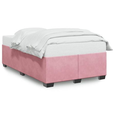 Cadre de lit rose 120x190 cm velours