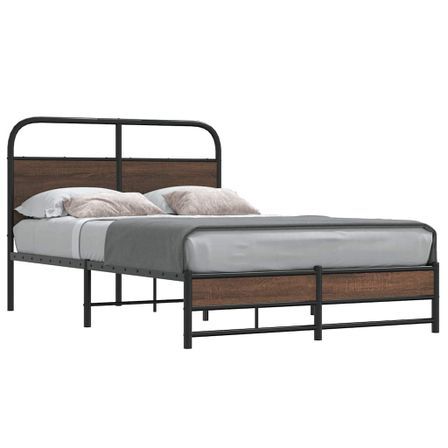 Cadre de lit sans matelas 120x200 cm chêne marron