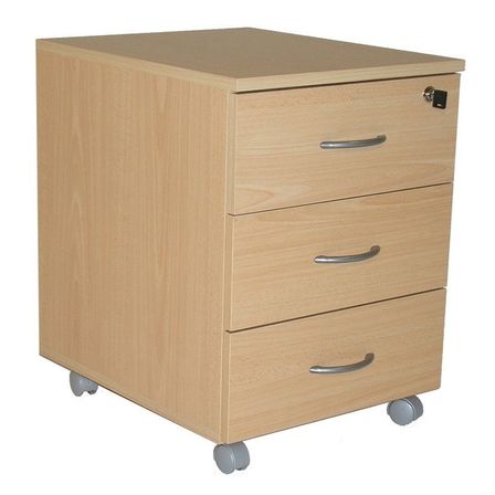 Caisson de bureau 3 tiroirs hêtre naturel Winch