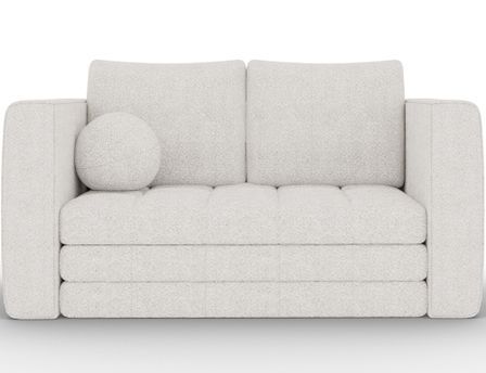 Canapé 2 places convertible BRIZOL en tissu bouclette - 137 cm