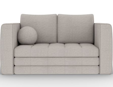 Canapé 2 places convertible BRIZOL en tissu chenille - 137 cm