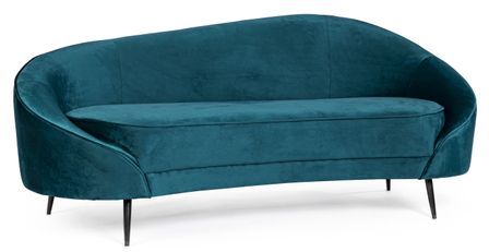 Canapé 2 places en tissu effet velours ZERA