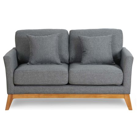 Canapé 2 places scandinave tissu gris Kynok