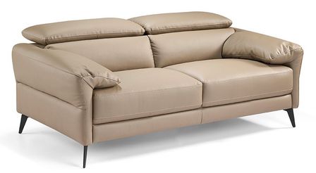 Canapé 2 places têtières relevables cuir Milona