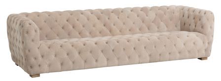 Canapé 3 places avec boutons beige Sulli