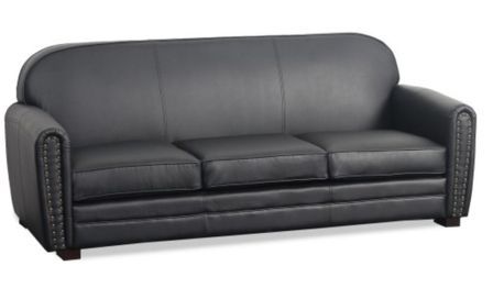 Canapé 3 places Club simili noir Havane