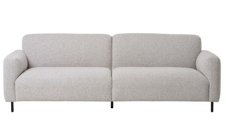 Canapé 3 places SALVADOR – Tissu bouclé gris clair