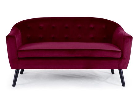 Canapé 3 places velours bordeaux Soxford