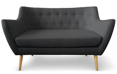 Canapé bergère 2 places Tissu Noir