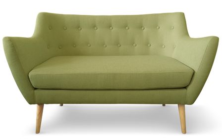 Canapé bergère 2 places Tissu Vert