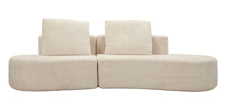 Canapé blanc design sculptural moderne