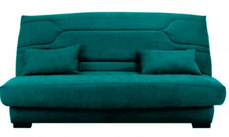 Canapé clic clac tissu avec rangement matelas Bultex 15 cm Balkoa 207 cm